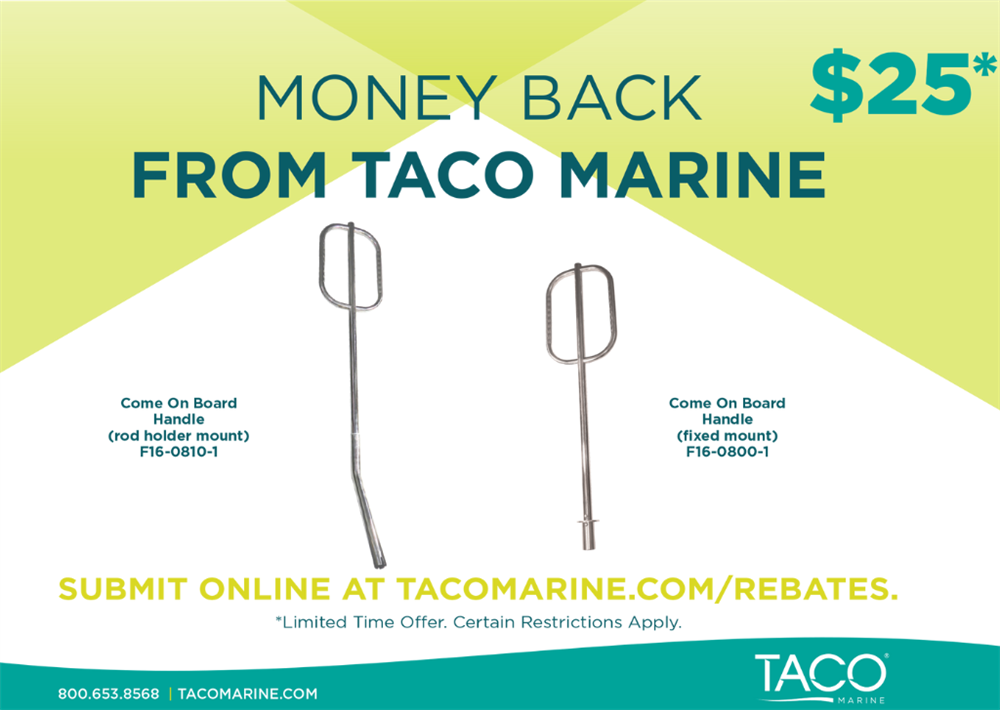 TACO Marine | Come on board handle rebate